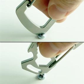 img 1 attached to Carabiner Keychain Stainless Anti Lost Multitool