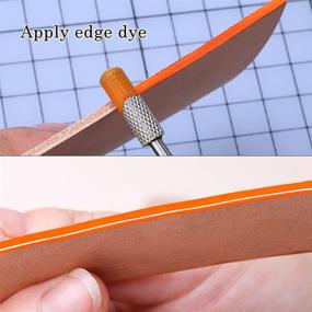 img 1 attached to 🖊️ PIBOY Leather Edge Dye Pen, Leather Edge Roller Pen Applicator, Leather Craft DIY Tool, Edge Processing Roller Pen for Printing, Round and Tapered Head Styles (2Pcs Set - Tapered Head + Round Head)