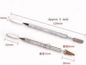 img 3 attached to 🖊️ PIBOY Leather Edge Dye Pen, Leather Edge Roller Pen Applicator, Leather Craft DIY Tool, Edge Processing Roller Pen for Printing, Round and Tapered Head Styles (2Pcs Set - Tapered Head + Round Head)