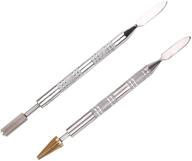 🖊️ piboy leather edge dye pen, leather edge roller pen applicator, leather craft diy tool, edge processing roller pen for printing, round and tapered head styles (2pcs set - tapered head + round head) logo