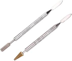 img 4 attached to 🖊️ PIBOY Leather Edge Dye Pen, Leather Edge Roller Pen Applicator, Leather Craft DIY Tool, Edge Processing Roller Pen for Printing, Round and Tapered Head Styles (2Pcs Set - Tapered Head + Round Head)