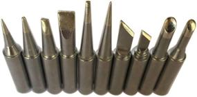 img 2 attached to 🔥 Pack of 10X 900M Soldering Iron Tips Compatible with HAKKO 936, 937, 907 Atten, Quick, Aoyue, Yihua, Vastar, Sywon, Tabiger, SOAIY, and X-Tronic Soldering Stations - 10 Different Pieces