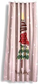 img 3 attached to 🎄 Merry Christmas Shower Curtain Set - 70 x 71 Inches, 12 Hooks Included