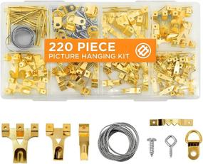 img 4 attached to 🖼️ Complete Picture Hanging Kit for Artwork and Frames - Includes 220 Pieces: Hooks, Nails, D Rings, Sawtooth Hangers & Wire by JACKSON PALMER