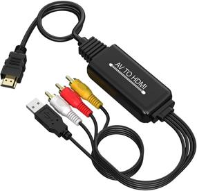 img 4 attached to 🔌 RCA to HDMI Converter - AV to HDMI Cable, 3 RCA CVBS Composite to 1080P HDMI AV Adapter Supporting PAL NTSC for PC, Laptop, TV, STB, VHS, VCR Camera, DVD, and More