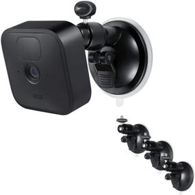 img 4 attached to Wasserstein 3-Pack Black Versatile Suction Cup Mount with Universal Screw Adapter for Blink Outdoor & Blink XT2/XT Camera