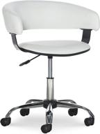 💺 white powell gas lift desk chair for enhanced ergonomics and comfort logo