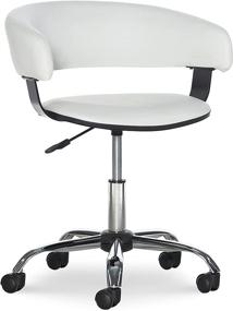 img 4 attached to 💺 White Powell Gas Lift Desk Chair for Enhanced Ergonomics and Comfort