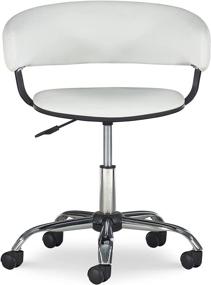 img 3 attached to 💺 White Powell Gas Lift Desk Chair for Enhanced Ergonomics and Comfort