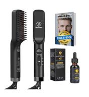 🎁 ceenwes 3-in-1 beard straightener with complimentary beard oil - perfect hair styling gifts for men and women, ideal for christmas, portable hair straightener brush logo