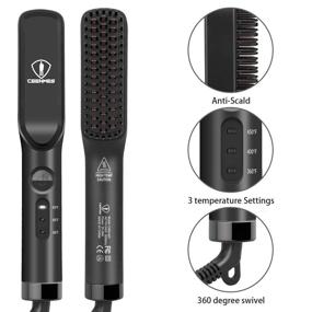 img 1 attached to 🎁 Ceenwes 3-in-1 Beard Straightener with Complimentary Beard Oil - Perfect Hair Styling Gifts for Men and Women, Ideal for Christmas, Portable Hair Straightener Brush