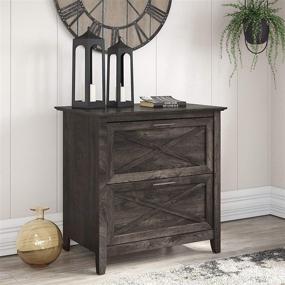 img 3 attached to 🗄️ Bush Furniture Key West Dark Gray Hickory 2-Drawer Lateral File Cabinet