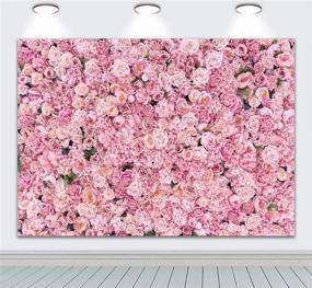 img 4 attached to 🌸 BINQOO 7x5ft Pink Rose Wall Background: Ideal Party Décor for Girls' Birthday, Weeding, Bridal Shower, and Anniversary Ceremony