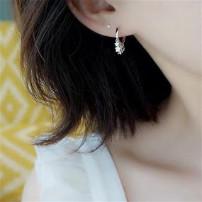 img 1 attached to 🎁 Coadipress S925 Stamp Disc Tassel Earrings: Delicate Huggie Hoops for Women - Perfect Gifts for Valentine's, Birthdays, Anniversaries, Mothers Day, and Christmas