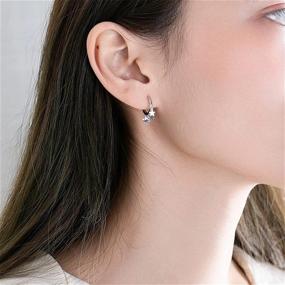 img 2 attached to 🎁 Coadipress S925 Stamp Disc Tassel Earrings: Delicate Huggie Hoops for Women - Perfect Gifts for Valentine's, Birthdays, Anniversaries, Mothers Day, and Christmas