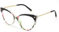 👓 feisedy b2618 retro cateye blue light blocking glasses: stylish tr90 metal frame eyewear to prevent eyestrain logo