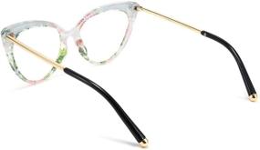 img 2 attached to 👓 FEISEDY B2618 Retro Cateye Blue Light Blocking Glasses: Stylish TR90 Metal Frame Eyewear to Prevent Eyestrain