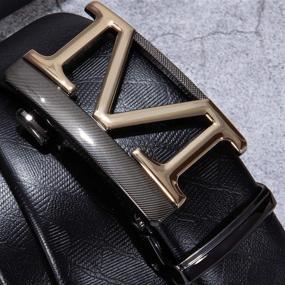 img 2 attached to Transform Your Style with Barry Wang Buckle Ratchet Leather Wedding Men's Accessories