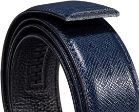 img 1 attached to Transform Your Style with Barry Wang Buckle Ratchet Leather Wedding Men's Accessories