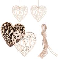 🎗️ 10-pack heart wooden embellishments crafts: perfect diy hanging ornament for wedding & mother's day logo