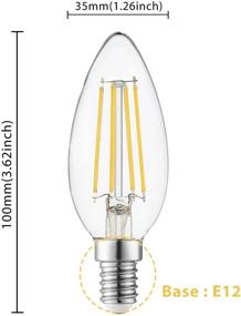 img 3 attached to Efficient and Adjustable: Dimmable Candelabra Bulb, 4 5Watts Equivalent Filament