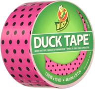 💕 duck 285221 printed duct tape: pink & black polka dots, 1.88" x 10 yards - single roll logo