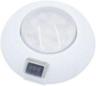 🛥️ t-h marine 4 inch led dome light - 12 volt bright wide angle beam - water resistant and surface mounted for boats and rvs - white with red/white switch логотип