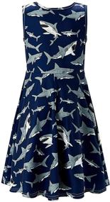 img 3 attached to 👗 Aquatic Printed Girls' Clothing Dresses by RAISEVERN - Perfect Dresses for Any Occasion