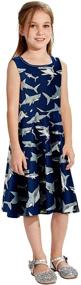 img 2 attached to 👗 Aquatic Printed Girls' Clothing Dresses by RAISEVERN - Perfect Dresses for Any Occasion