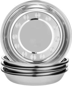 img 4 attached to Eslite 6 Piece Stainless Plates Dinner Set: Elegant and Durable Dining Essentials