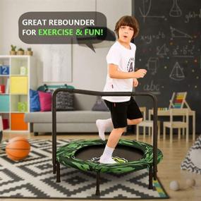 img 3 attached to Maximize Fun and Fitness with the New Foldable Upgraded Dinosaur Trampoline Rebounder