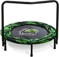 maximize fun and fitness with the new foldable upgraded dinosaur trampoline rebounder logo