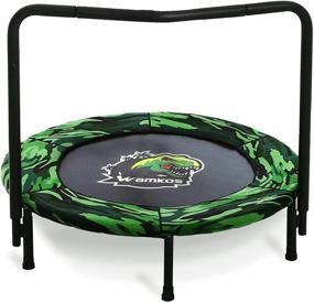 img 4 attached to Maximize Fun and Fitness with the New Foldable Upgraded Dinosaur Trampoline Rebounder