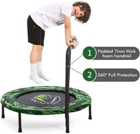 img 2 attached to Maximize Fun and Fitness with the New Foldable Upgraded Dinosaur Trampoline Rebounder