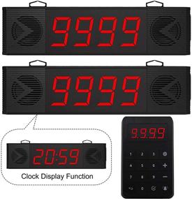 img 4 attached to Wireless Calling System Take A Number Display System Restaurant Pager System Queue Management Long Range Waiting Number System For Restaurant/Food Truck/Clinic/Bank (2 Display 1 Keypad (4 Digital))