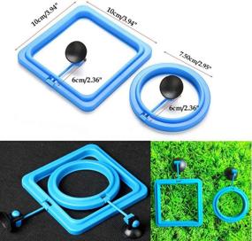 img 3 attached to 2 Pack Fish Feeding Ring - Safe Floating Food Feeder Circle in Blue - Easy to Install 🐟 with Suction Cup - Ideal for Guppies, Betta, Goldfish, and More - Aquarium Square & Round Shape Fish Tank Towels