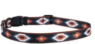 🦮 indian spirit black dog collar by yellow dog design - 3/8&#34; wide logo