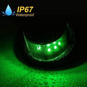 img 1 attached to Sebnux LED Boat Navigation Light: Illuminating Red and Green LED Marine Navigation Solution for Pontoon and Small Boats (Silver)