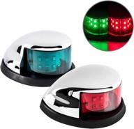 sebnux led boat navigation light: illuminating red and green led marine navigation solution for pontoon and small boats (silver) логотип