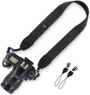 📷 wolven dslr/slr camera neck shoulder belt strap - universal compatibility for all dslr, slr, digital camera (dc), instant camera, polaroid, etc. - black logo