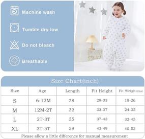img 2 attached to 👶 Уютный и удобный спальный мешок для младенцев с ножками - идеально подходит для зимних ночей, 2,5 TOG, размеры от 6 месяцев до 5 лет, включая 12-18 месяцев и 18-24 месяца, средний размер.