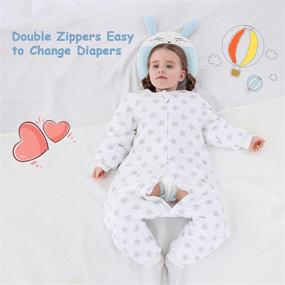 img 3 attached to 👶 Cozy and Convenient Baby Sleep Sack with Feet - Perfect for Winter Nights, 2.5 TOG, Sizes 6M-5T, Including 12-18 Months and 18-24 Months, Medium