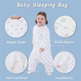 img 1 attached to 👶 Cozy and Convenient Baby Sleep Sack with Feet - Perfect for Winter Nights, 2.5 TOG, Sizes 6M-5T, Including 12-18 Months and 18-24 Months, Medium