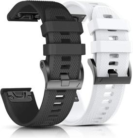 img 4 attached to OMZ Compatible Band Easy Silicone Bands Fit Forerunner Sports & Fitness