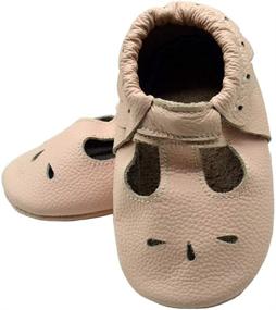 img 2 attached to IEvolve Leather Walker Moccasins for Toddlers Boys' Shoes and Slippers