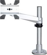 🖥️ startech.com desk mount monitor arm - vesa & apple imac/thunderbolt display - 14kg capacity - articulating height adjustable single desktop monitor pole mount - clamp/grommet - silver логотип