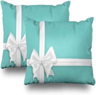 kjong ribbons turquoise decorativepillow zippered logo