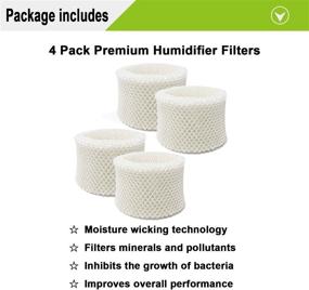 img 2 attached to 🌬️ Lemige 4 Pack Humidifier Filters for Honeywell HC-888, HC-888N, Filter C, Compatible with HCM-890, HEV-320, DCM-200, DH-890