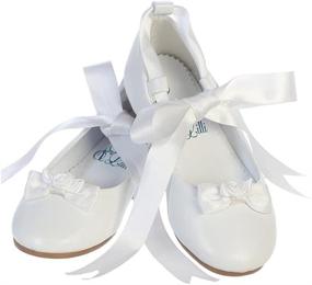 img 3 attached to 🎀 Chic Ballerina Style Flats with Elegant Ribbon for Little Girls