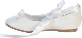 img 1 attached to 🎀 Chic Ballerina Style Flats with Elegant Ribbon for Little Girls